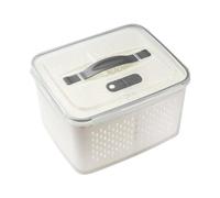 Aroma Keeper Contenitore - Portatile Comparti Separati Con Scolo Liquidi Per Spuntini Takeout Preparazione Pasti Insalata Picnic Avanzi , Frigo per Frutta e Verdura con Griglia di Scolo Removibile, Co