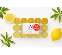 Aroma Naturals London Lot de 30 bougies chauffe-plat parfumées | 4 heures de combustion | Taille standard D 3,77 x H 1,45 cm | Cire colorée trois tons et tasses en aluminium | Lot de 30 bougies