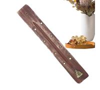 Ařoma Porte-encens en bois fabriqué à la main, support pour bâtons et cônes, support diffuseur de parfum, utilitaire de capture de fumée, article d'affichage de bien-être spirituel | Pièce de support