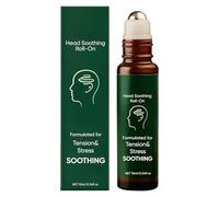 Aroma Roller - Huile de temple apaisante, fluide anti-tension, liquide rafraîchissant à base de, bille en acier inoxydable à glissement facile, apothicaire bien-être, bouteille voyage mill