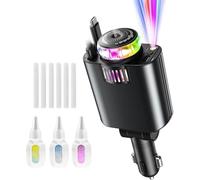Aroma Starlight Car Charger,45W Fast Charging Adapter,5 en 1 câble rétractable aromathérapie voiture huile essentielle aromathérapie diffuseur,Chargeur de voiture Aroma Starlight,Rétractable Chargeur