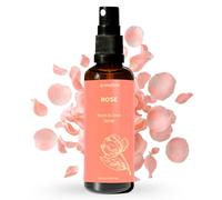 Aromafume Spray pour chambre, lin et oreiller - 100 ml - Avec huile essentielle de rose pure - Spray d'aromathérapie pour la relaxation, le sommeil et le soulagement du stress - Brume pour literie,