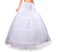AromaHua Jupon Crinoline à 3 cerceaux 1 Couche de Mariage Jupe 3 Hoop 1 Layer de Mariage Crinoline Jupon Dentelle Blanc Underskirt