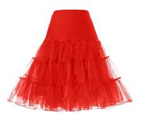 AromaHua Jupon rétro des années 50 pour Femme Robe de mariée Vintage trapèze Demi-Slip Tutu sans Cerceau Style rétro des années 1950