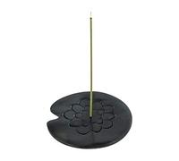 AROMANDISE Lotus Porte Encens, Pierre, Noir, 1.7 x 11 x 11 cm PELOTUS
