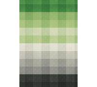 Aromantic Pride Notebook - Grid Journal with 2026 Calendar | LGBTQ+ Green Grey White Flag Cover