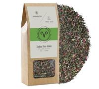 Aromantra x Mary Rose Thé du Zodiaque Bélier 50g - Thé Vert Gunpowder Énergisant avec Épices, Menthe Poivrée & Huile d’Orange, Mélange Astrologique Revigorant