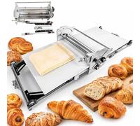 aromaoveite Machine À Pâte Professionnelle Électrique, Rouleau À Pâte en Acier Inoxydable avec Réglage D’Épaisseur De 2 À 30 Mm, Laminoir pour Croissants, Pain Danois, Pâte À Pizza Et Pâtes Fraîches