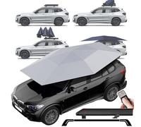 aromaoveite Parapluie De Voiture Automatique avec TéLéCommande/Barre à Bagages 1,35m, Parasol De Voiture 380 X 270 Cm | Tente De Toit De Voiture | Tente De Couverture De Voiture,Grey