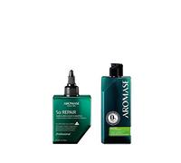 AROMASE Salon-Pro Kit d'essai anti-huile avec shampoing réparateur 5a Repair Hair & Skin Liquid 80 ml et shampoing anti-huile essentiel 90 ml
