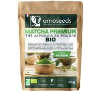 Thé Matcha en poudre Bio Japonais 70G | Thé Vert | Qualité Premium | Tonus, Minceur, Drainage