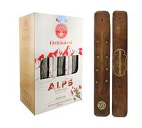 Aromasenses - Boîte complète avec 12 boîtes d'encens Ullas Alps Tulipan Alpino | Encens 100% naturel et écologique | Aromathérapie avec herbes alpines | Encens bio + 1 porte-encens Aromasenses.