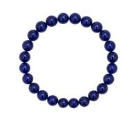 AROMASENSES | Bracelet Élastique en Lapis-Lazuli 8 mm | Minéraux Naturels Ésotériques | Amulette de Sagesse et de Vérité