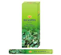 AROMASENSES | Encens à l'Eucalyptus Sac | Pack d'Encens, Boîte de 6 Tubes Hexagonaux avec 20 Bâtonnets d'Encens | Fragrance Mentholée et Camphrée, Sensation Décongestionnante | Encens de l'Inde