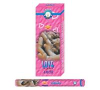AROMASENSES Encens Amour Sac | Boîte de 6 Tubes Hexagonaux (120 Bâtonnets) | Fragrance Romantique, Douce et Florale - Amour Propre, Réconciliation et Harmonie Familiale | Bâtons d'Encens de l'Inde