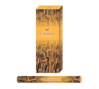 AROMASENSES Encens Cannelle Hexagonal Sac | Coffret encens avec 6 Tubes de 20 Bâtonnets | Parfum Chaud et Épicé | Énergise l’Environnement, Stimule la Concentration et Attire Énergie Positive