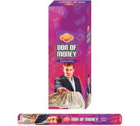 AROMASENSES Encens Don de l'argent Sac | Boîte de 6 Tubes Hexagonaux (120 Bâtonnets) | Notes Boisées Douces, Cannelle et Épices Orientales | Abondance et Succès Économique | Bâtons d'Encens de l'Inde