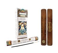 Aromasenses | Encens Goloka Attire Argent + 1 Porte-encens Aromasenses | 6 Tubes hexagonaux de 20 Bâtons = 120 Bâtons d’Encens | Nettoyage Spirituel | Nettoyage Énergétique | Protection | Guérison |