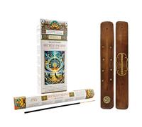 Aromasenses | Encens Goloka Sortilège + 1 Porte-encens Aromasenses | 6 Tubes hexagonaux de 20 Bâtons = 120 Bâtons d’Encens | Nettoyage Spirituel | Nettoyage Énergétique | Protection | Guérison |