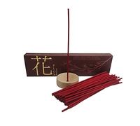 Aromasenses | Encens Japonais Fleur - 50 Bâtonnets + Porte-Encens | 100 % Naturel | Fait Main | Relaxation | Méditation | Yoga