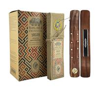 Aromasenses - Encens Sahumerio Banjara Yagra Ritual Resin - Boîte Complète avec 8 Boîtes de 8 Bâtonnets chacune + 1 Porte-encens Aromasenses - Fait à la Main - 100% Naturel et Biologique (YAGRA)