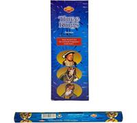 AROMASENSES Encens Trois Rois Sac | Boîte de 6 Tubes Hexagonaux (120 Bâtonnets) | Notes d'Oliban, Myrrhe et Fond Sucré Symbole de l'or | Majesté et Spiritualité | Bâtons d'Encens de l'Inde