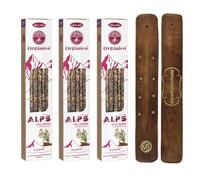 Aromasenses - Encens Ullas Alps | Incinèse 100 % naturel et écologique | Aromathérapie aux herbes alpines | Encens biologique | (3, jasmin de roche)