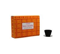 Aromasenses | Goloka Coupe d'Encens en Résine Nag Champa | 6 Coupes de Fumée par Boîte | Rituels | Encens | Nettoyages Énergétiques | Relaxation | Méditation | Yoga