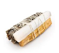 AROMASENSES Kit de Nettoyage Énergétique avec Baton de Sauge Blanche Purification + Palo Santo Naturel + Sélénite | Sauge Blanche Naturelle sans Toxiques, Écologique | Purification Maison Spirituel