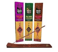 Aromasenses.- Pack 3 Encens Mystic Spirit Sahumerios | 3 boîtes de 8 bâtons d'encens chacune + Tablette Aromsenses (Bâton de Sandalo-Bâton de Sauge-Bâton de Lavande)