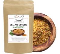 AROMATA - Sel parfumé aux Aromates, concassé - 100 gr/Assaisonnement Riz, Poissons, bouillons et Cuisine Méditérrannéenne