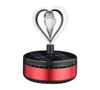 Aromathérapie de voiture à énergie solaire, aromathérapie de la voiture solaire,Diffuseur de parfum de voiture en forme de cœur | Perfume de parfum naturel à 360 degrés de longue durée pour rafraîchir