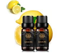 Aromathérapie Huiles Essentielles De Citron Set,100% Pur Citron Huiles Essentielles Parfum Set,2*10ml Thérapeutique De Grade Citron Aromathérapie Huiles Essentielles Parfum Set Pour Diffuseur,Massage