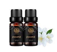 Aromathérapie huiles essentielles Jasmine Set, 100% pur Jasmine huiles essentielles parfum Set, 2*10ml thérapeutique grade Jasmine Aromathérapie Huiles essentielles Parfum Set pour Diffuseur, Massage