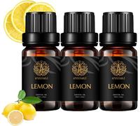 Aromathérapie Huiles Essentielles Set,100% Pure Citron Kit De Parfum,3*10ml Thérapeutique Grade Huiles Essentielles Parfum Set Pour Diffuseur,Massage