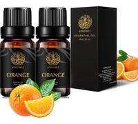 Aromathérapie Orange Essentielles Huiles Set,100% Pure D'orange Huiles Essentielles Set Parfum,2*10ml Thérapeutique Grade Orange Aromathérapie Huiles Essentielles Parfum Set Pour Diffuseur,Massage