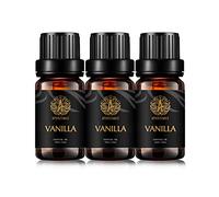 Aromathérapie Vanille Huile Essentielle Set, 100% pure aromathérapie vanille huiles parfumées Set pour Diffuseur,maison,Grade thérapeutique vanille aromathérapie huiles essentielles parfum Kit 3x10ml
