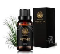 Aromathérapie vétiver Huile parfumée, 1oz-30ml Aromathérapie vétiver Huile essentielle Parfum pour Diffuseur, Humidificateur, qualité thérapeutique vétiver Parfum Huile Essentielle pour Massage, Home