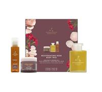 Aromatherapy Associates Trio de rose rajeunissant pour le corps - Cadeau parfait pour elle, ensemble de bien-être pour la maison - Huile de bain et de douche à la rose damassée, huile de douche rose,