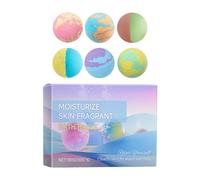 Aromatherapy Bath Bombs, Relaxing Fizzing Balls, 1.38 Inches 4.5oz Set with Moisturizing Oil, Gentle Skin Soothing Sphere, Spa Gift with Colorful Design, Bath Accessory for Women and Men