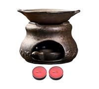 Aromatherapy Burner - Candle Wax Incense Burner Kit | with 2 Candles Multifunctional Ceramic Fragrance Diffuser for Yoga Room, Home, Office, Desk, Bedroom, Meditation