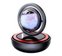 Aromatherapy Car Diffuser, Car Air Freshener, Solar-Powered Auto Fragrance Ornament, Double-Ring Structure, Long-Lasting for Vehicles, Trucks, Rvs, Home, Studio, 1 Piece, Alloy