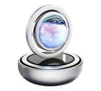 Aromatherapy Car Diffuser, Car Air Freshener, Solar-Powered Auto Fragrance Ornament, Double-Ring Structure, Long-Lasting for Vehicles, Trucks, Rvs, Home, Studio, 1 Piece, Alloy