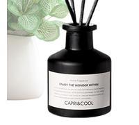 Aromatherapy Diffuser Set - Scent Sticks for Home | 50ml Fragrance Bottle, Sandalwood Cedar Blend, Frosted Black Design, Long Lasting Air Freshener, Bedroom Bathroom Office Use, Relaxing Ambience