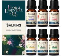 Aromatherapy Essential Oils Set-100% Fragrance Oils For Diffuser-Humidifier-Massage-6 X 10ml (Lavender,Rose,Cherry Blossom,Ylang Ylang Ylang,Gardenia