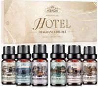 Aromatherapy Hotel Fragrance Oils Kit 6x10ml,Luxury Fragrance Oils Aromatherapy Hotels Most Popular Hotels,Shangri-La,Marriott,Ritz-Carlton,Hilton,Westin,Bulgari White Tea