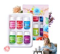 Aromatherapy Oils, Humidifier Scent Oil, 3.66x2.68 inches 6 Pieces Portable Water Soluble, Compact Design Car Diffuser Air Freshener for Bathroom and Living Room