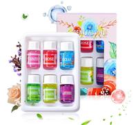 Aromatherapy Oils, Humidifier Scent Oil, 6 Pieces, Uniform Scent Diffusion, Enduring Fragrance Control, Portable Water-Soluble Car Diffuser Air Freshener for Bathroom and Living Room, 9.3x6.8cm