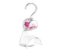 Aromatherapy Purse Hanger Closet Organizer Transparent ABS PC Crystal Bag Hook With 360 Degree Rotation Multifunction Storage Rack For Bags Belts Dorm Wardrobe Accessories 17.5x8.4x4.9cm Bluebell Rose