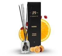 Aromatic •89• Diffuseur de parfum d'ambiance avec 7 bâtonnets parfumés - Parfum d'ambiance de luxe avec caramel, orange et rose, désodorisant et parfum d'ambiance pour salon, bureau et appartement